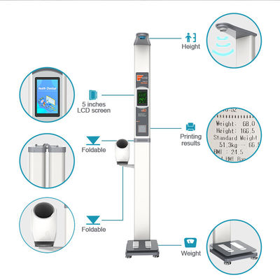 Escala de peso de altura y peso ultrasónica precisa con cálculo de IMC y sensor de precisión