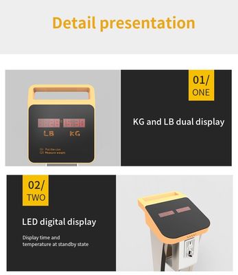 2024 Máquina de medición del peso humano con pantalla LED, operada por moneda digital electrónica
