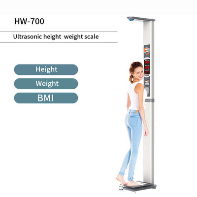 Display LED Escala de altura y peso del hospital de acero con máquina de impresión de 200 kg de capacidad