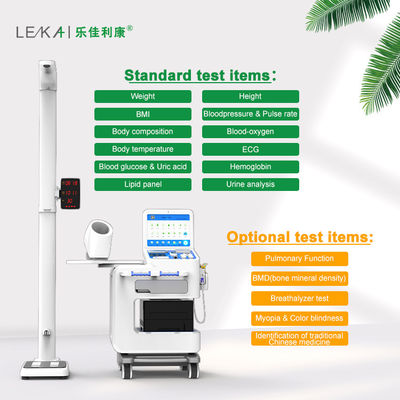 Función SDK 15 pulgadas de pantalla táctil de autoservicio de salud corporal máquina de examen físico