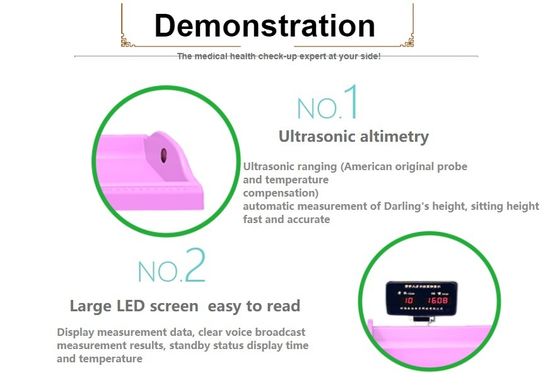 Display LED Hospital Escala para bebés Rango de altura 0-105cm para instalaciones de atención médica