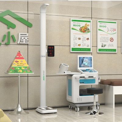 Quiosco de salud de autoservicio Equipado con BIM Balanza de peso y altura corporal y pantalla táctil