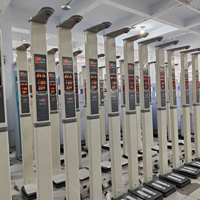 Escala de farmacia con operador de monedas por ultrasonido para medición precisa de la altura y el peso corporal