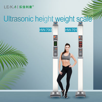 Mejor máquina de medición de peso corporal y altura 33 * 46 * 230cm con opción de pantalla LED / LCD