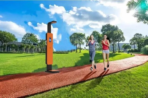 Máquina avanzada de análisis ultrasónico de altura y peso para parques al aire libre