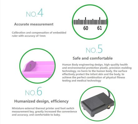 Balanza digital médica para bebés con detector de importación ultrasónica y división mínima de 1 mm