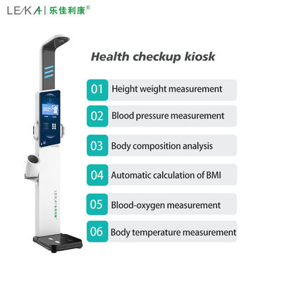N.W 43kg Analista de IMC Quiosco de control de salud con rango de medición de altura 0-210cm
