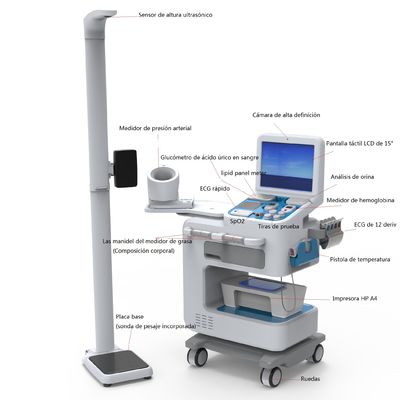 Escala de peso de altura y peso de ultrasonido médico para el diagnóstico de la salud Quiosco HW-V6000 Cuerpo completo