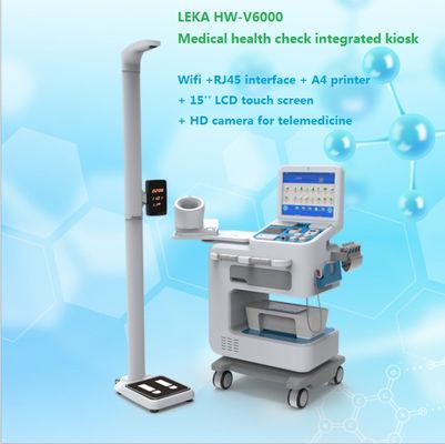 Escala de peso de altura y peso de ultrasonido médico para el diagnóstico de la salud Quiosco HW-V6000 Cuerpo completo