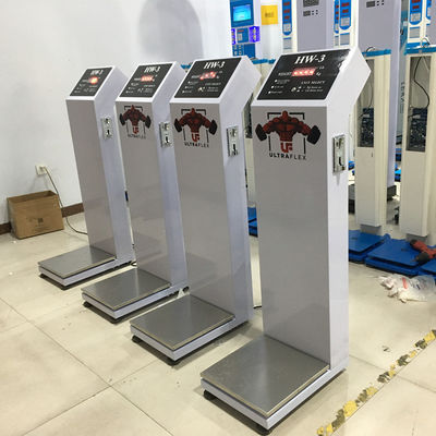 Rango de peso exacto 8-200kg Escala corporal para gimnasio operado por monedas y tamaño general 34*50*123cm