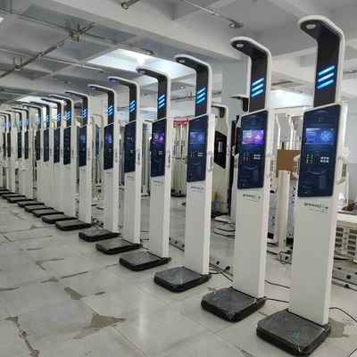 10.2&quot; Analista de salud de la grasa corporal de pantalla táctil LCD para construcción de acero de centros de fitness