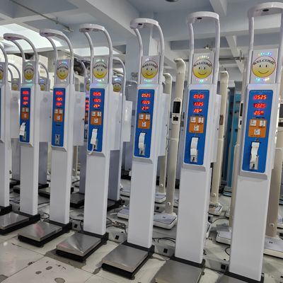 Durabilidad de la moneda operada de la altura del cuerpo peso del IMC máquina de pesaje de la balanza con soporte de OBM