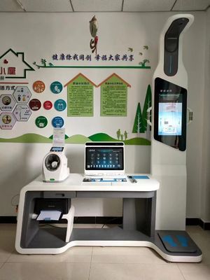 Quiosco de telemedicina HW-V7000 ABS y acero inoxidable para un control de salud completo