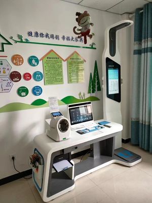 Quiosco de telemedicina HW-V7000 ABS y acero inoxidable para un control de salud completo