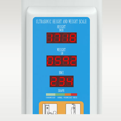 Display LED 200KG Medida de peso de altura Balanzas médicas y rango de altura de 60-200cm