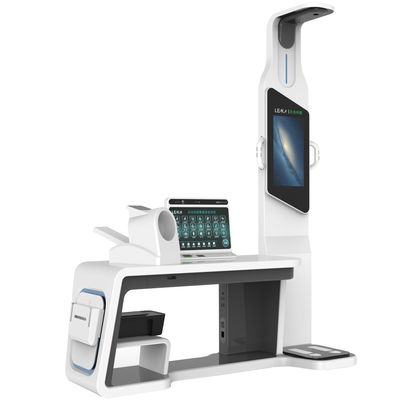 Estación de control del cuerpo de telemedicina todo en uno con escala de altura y peso por ultrasonidos