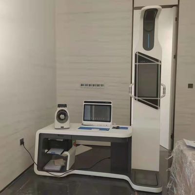 Estación de control del cuerpo de telemedicina todo en uno con escala de altura y peso por ultrasonidos