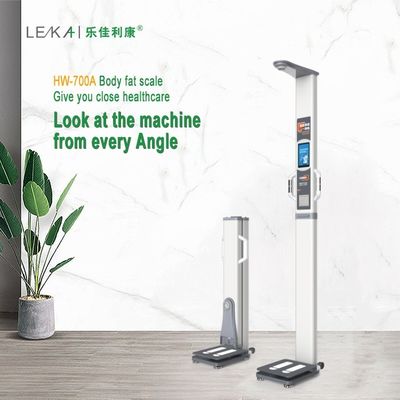 AC100-220V Máquina de balanza de peso y altura plegable con analizador de grasa corporal