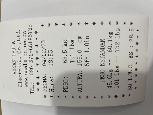 Tamaño de embalaje conveniente Escala digital operada con monedas para medir la altura y el peso