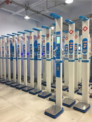 AC100-220V Fuente de alimentación Grasa corporal IMC Alturas Peso Pesada Balanza Máquina operada por monedas