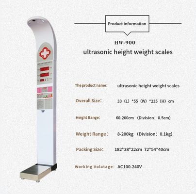 Máquina de análisis de cuerpo médico grande y potente / analizador Bmi con opciones personalizadas