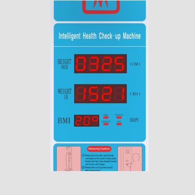 Escala de peso y altura de IMC plegable digital operada con monedas AC100-240V para rango de 1-500 kg