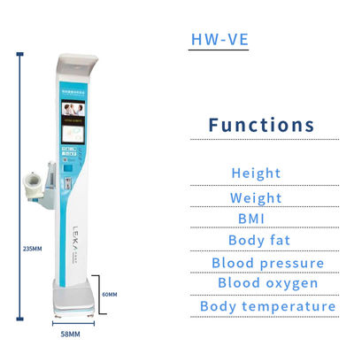 Escala de IMC de altura y peso corporal con tecnología ultrasónica y análisis de composición HW-VE