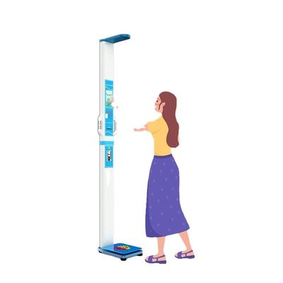 Balanza digital de precisión de acero 220V/50Hz con pantalla LCD análisis de IMC y composición corporal