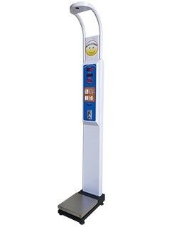 Analista de IMC del cuerpo de la moneda Escala de venta HW-600 Rango de altura 60-200 cm para el índice de masa corporal