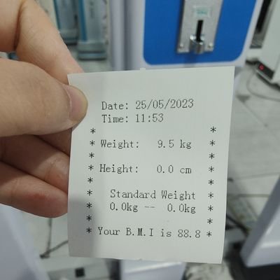 Máquina de venta de monedas con balanza corporal digital del IMC y impresión G.W. 45kg RS-232